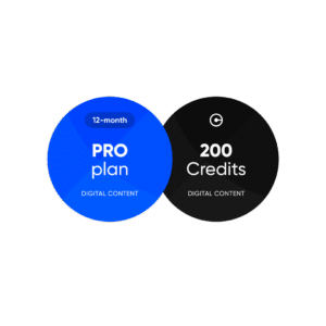 PRO Plan 12 Months + 200 Credits